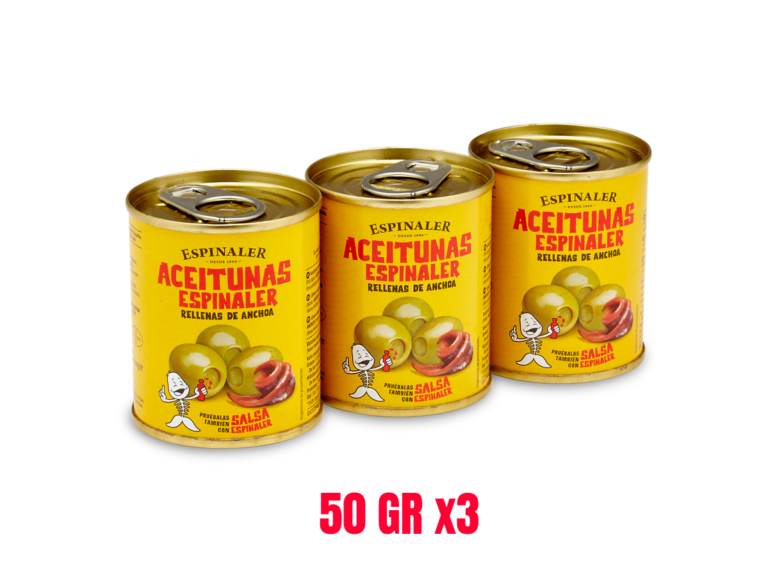 ACEITUNAS RELLENAS ESPINALER 50GR X3 B-33